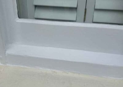 Window that has been painted in Cambridge