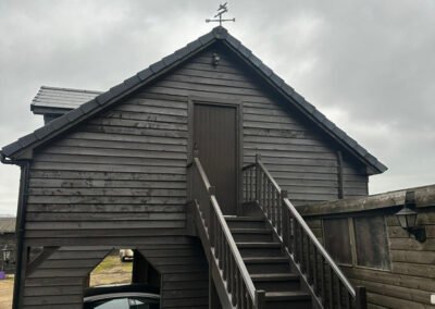 Black painted exterior