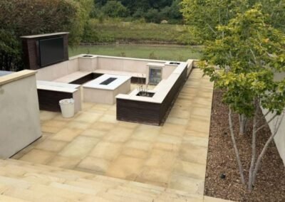 Freshly cleaned patio