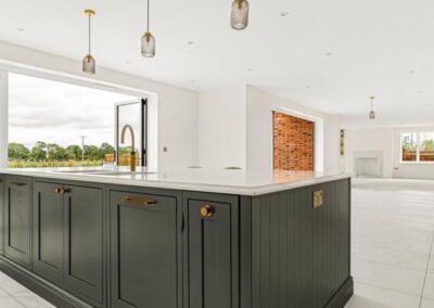 Kitchen island newly installed