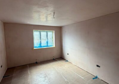 Newly plastered walls in Cambridge
