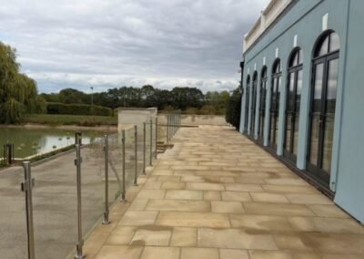 Patio paving - cleaned