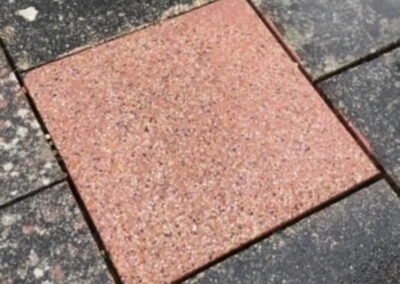 Washed paving